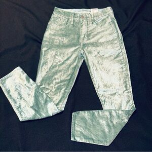 Lucky Brand velour pants‎ Ava cut mid rise skinny size 2 / 26 NWT
